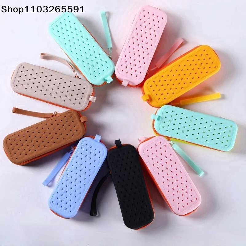 For Goggles Large Capacity Swim Goggle Case For Swimming Silicone Protective Bag With Drain Hole