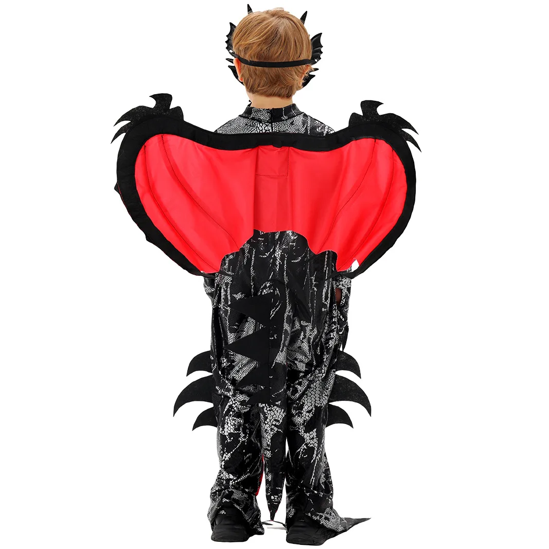 Disfraz de fiesta de Purim, mono de dragón con ala y máscara para Halloween, mono de fiesta de Cosplay, conjunto de vestir para niños