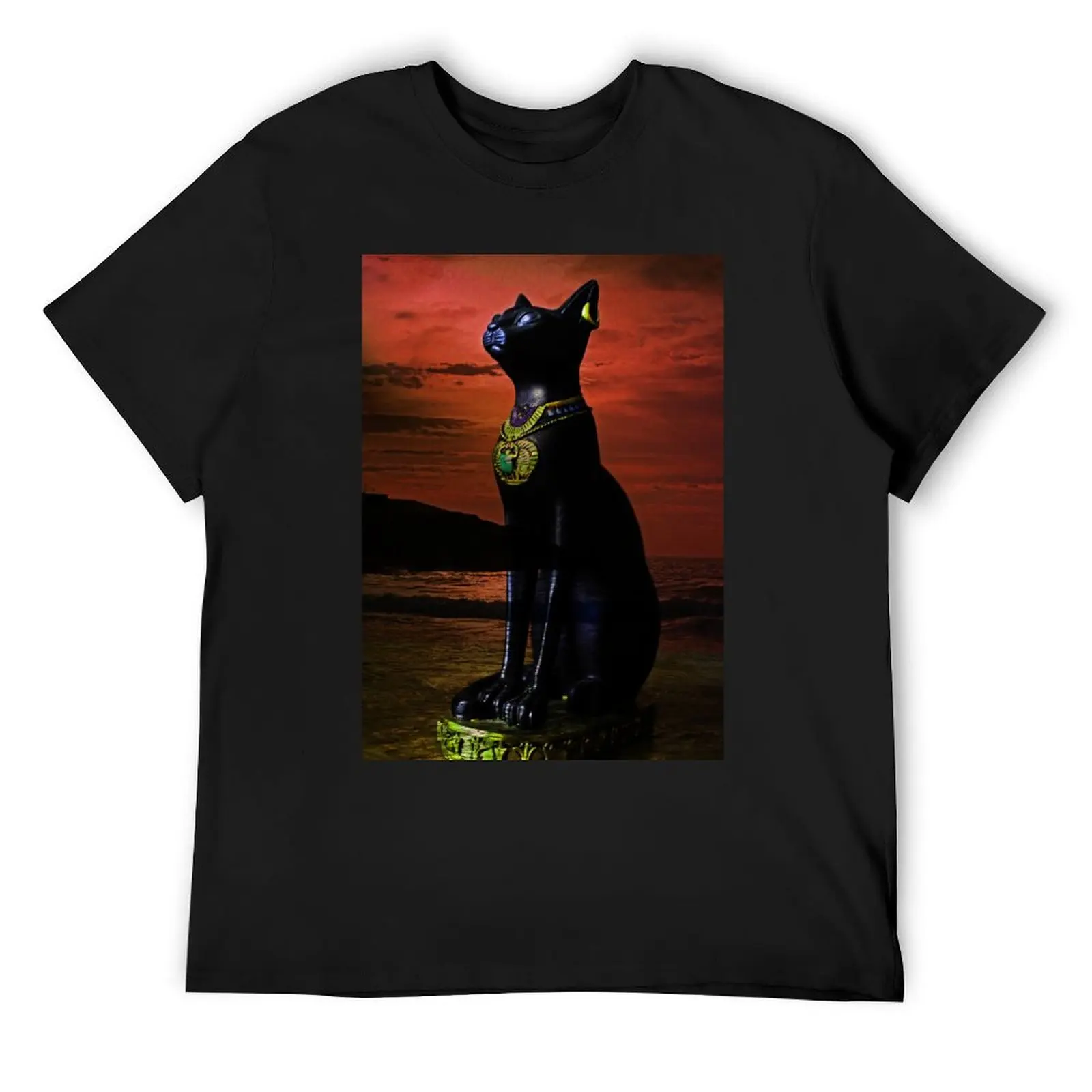 

Goddess Bastet T-Shirt graphics oversized cheap stuff tops anime shirts men