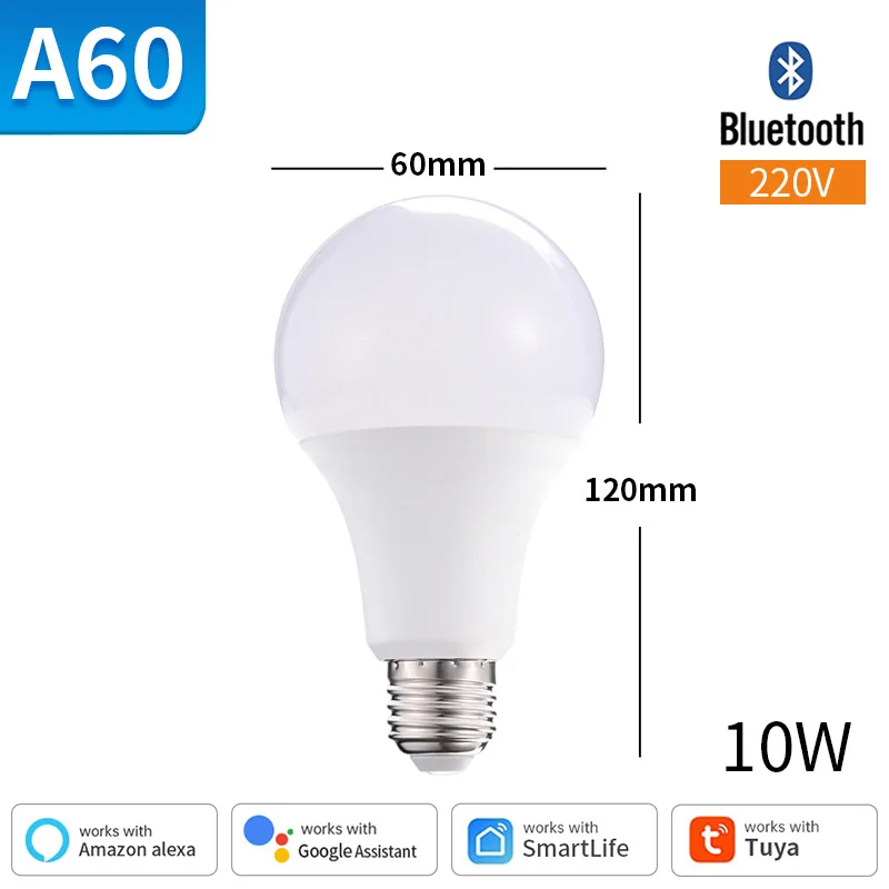 TNCE Smart Bluetooth Led Bulb Dimmable Light Lamp E27 10W/15W Bulbs Party Light Color Adjustable Dimmer Smart Life App Control