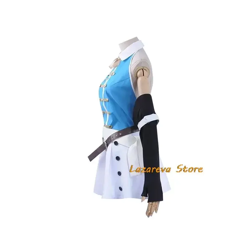 2025 Nieuwe Anime Fairy Tail Lucy Heartfilia Cosplay Kostuum Magic Shooter Pruik Open Rug Jurk Vrouw Sexy Kawaii Halloween Carn abc