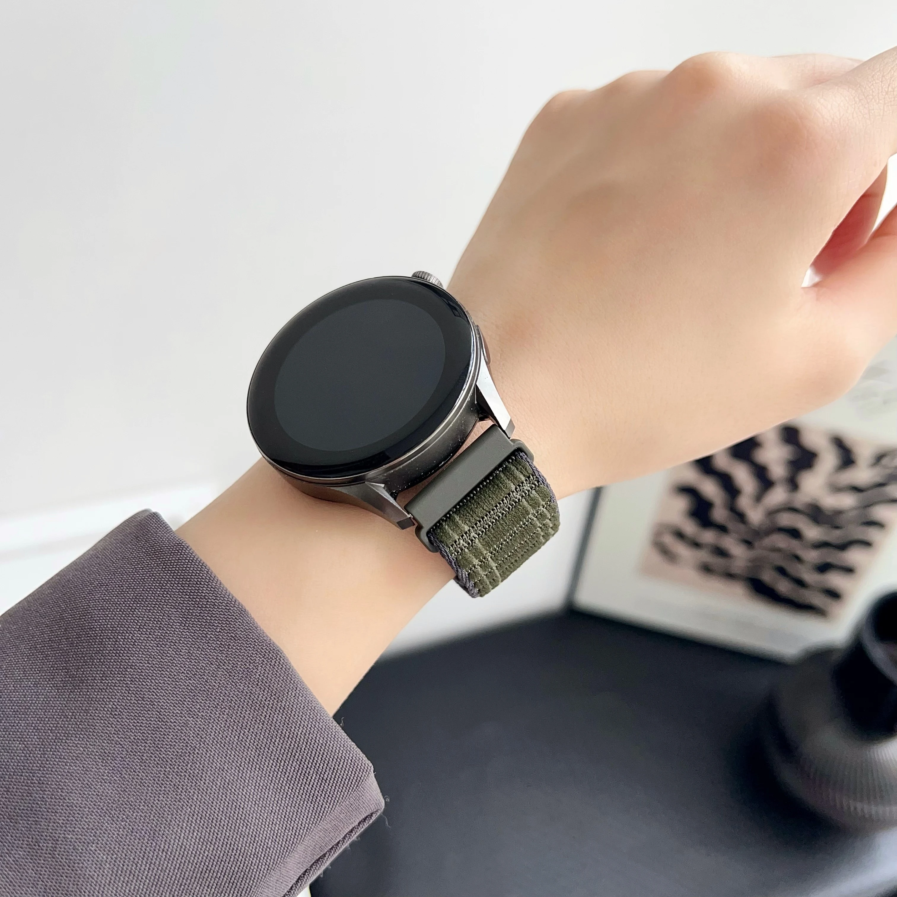 حزام ساعة نايلون ، سوار ساعة سامسونج جالاكسي ، هاتف ذكي ، سوار ، 20 ، 22 ، garمن