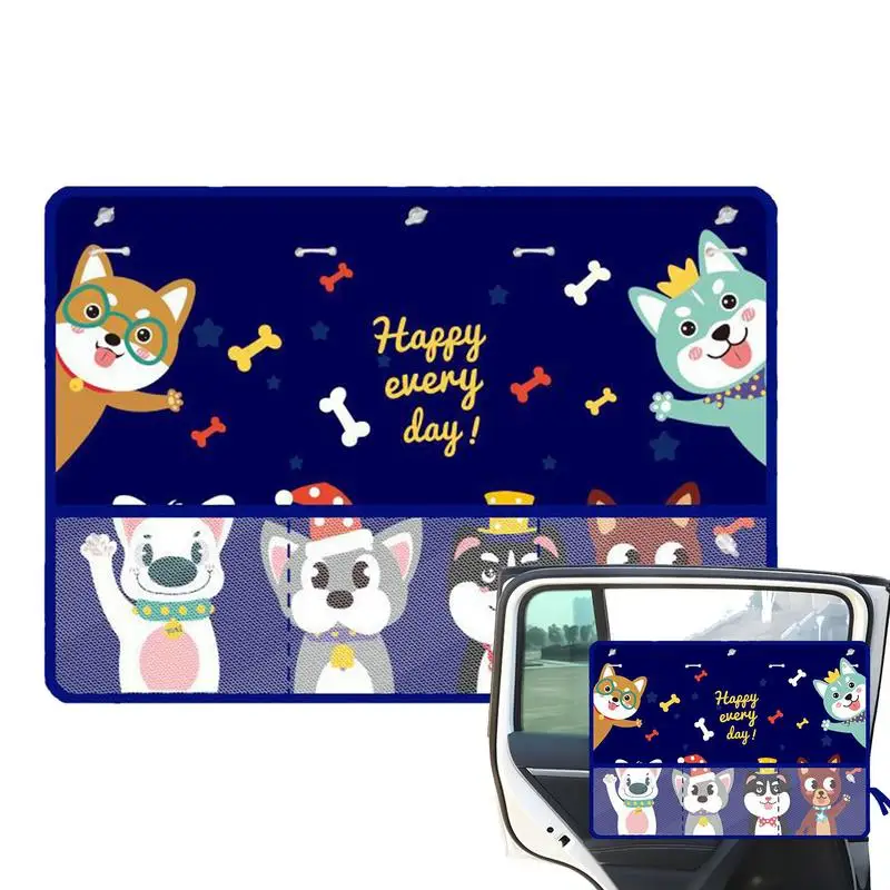 

Sun Shade For Car Window Car Window Shades Cartoon Design Automotive Interior Sunshade With Storage Function For Sedan RV