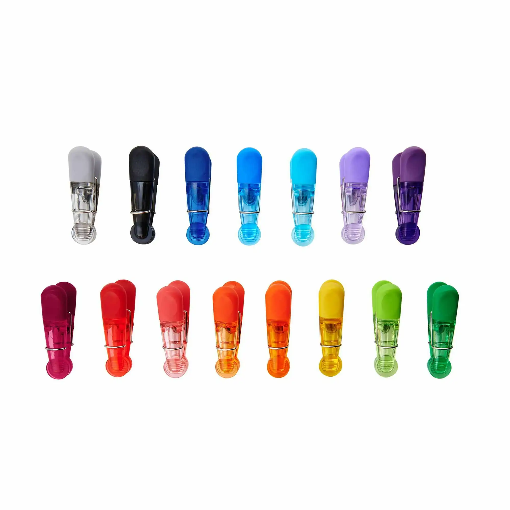 Farberware Classic Set di 15 clip per borse in colori traslucidi