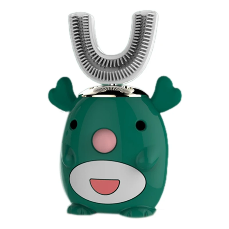 Cepillos dientes blanqueadores ultrasónicos en forma para niños, cepillo dientes eléctrico automático, limpieza en 60