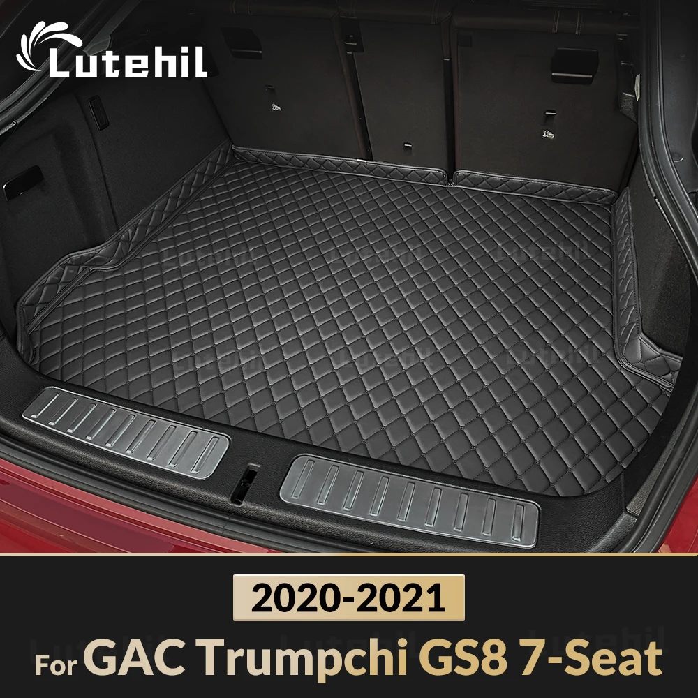 

Lutehil высококачественный кожаный коврик в багажник автомобиля для GAC Trumpchi GS8 7-местный 2020 2021, автомобильные аксессуары на заказ, украшение интерьера автомобиля