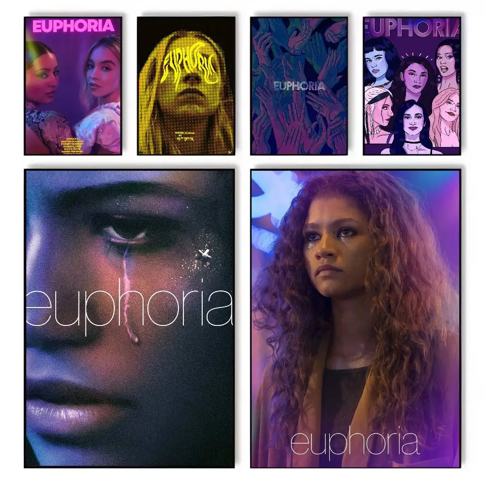 Euphoria TV Show HD ورق طباعة جمالي جدار الفن لغرفة المعيشة بار ديكور المنزل الموضة