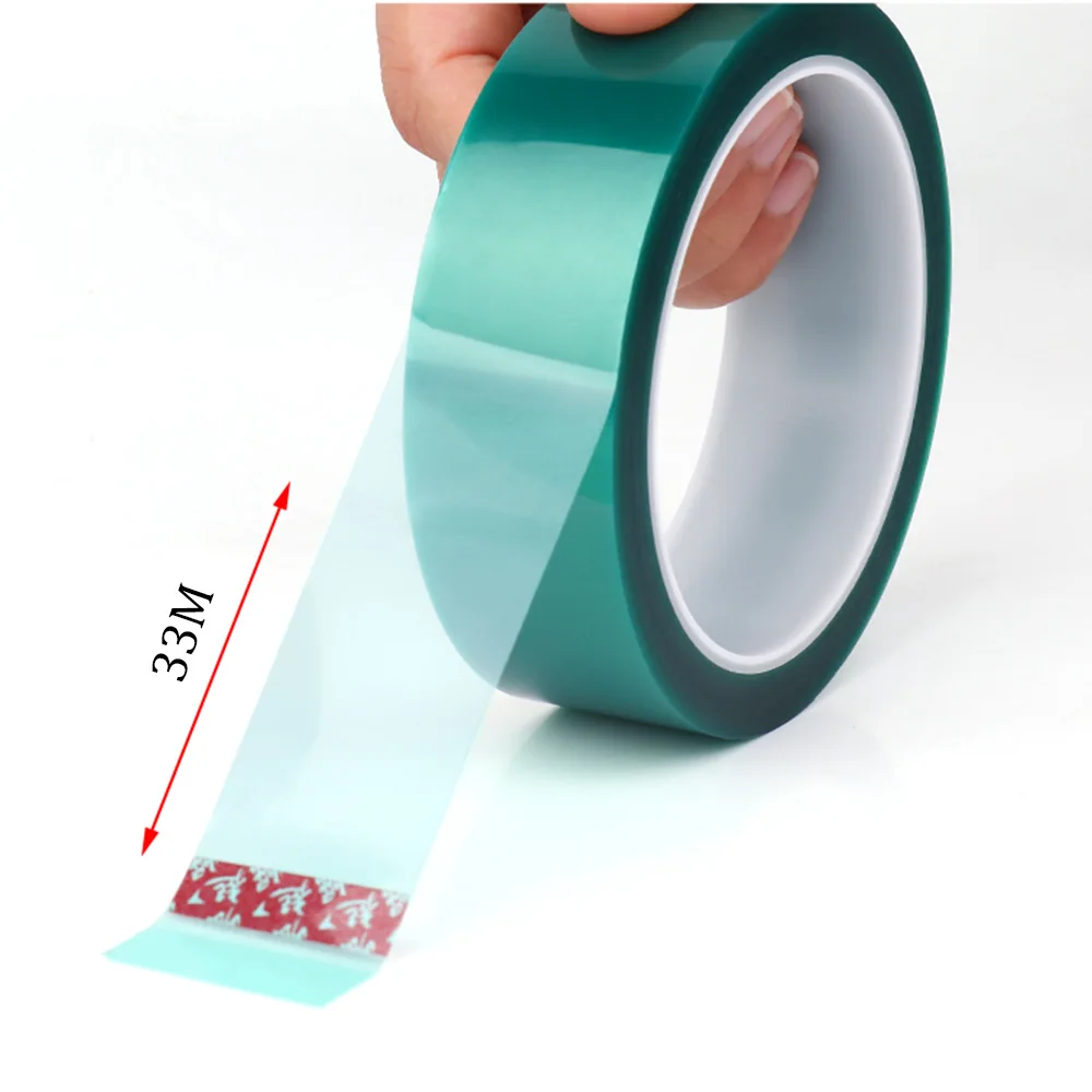 70mm Green PET Heat-Resistant High Temperature Masking Shielding Adhesive Tape for PCB Solder Plating Insulation Protection 33M