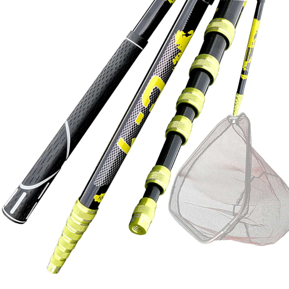 

BAKAWA 4.0M 3.6M 3.0M 2.1M Fishing Net Fly Carp Folding Telescopic Hand Dip Net High Carbon Telescopic Portable Pole Accessories