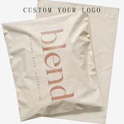 Custom Logo Mailer Zakken Biologisch Afbreekbare Beige Matte Poly Mailer Bag Poly Mailers Verzending Tassen