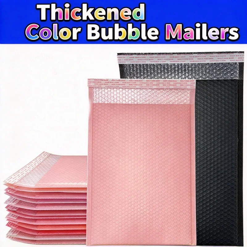 10pcs Colorful Co Extruded Film Bubble Bag Self Adhesive Mail Bag Used For Transportation Packaging And Express Delivery
