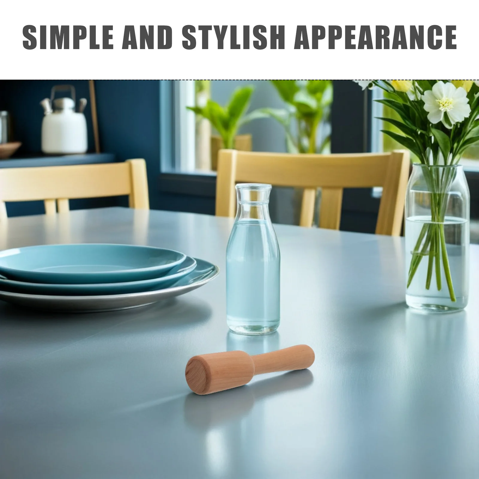 

Sauerkraut Pounder 7.66in Wooden Fermentation Tamper Kimchi Pickle Masher Tool Vegetable Press Natural Wood Food Crusher Gadget