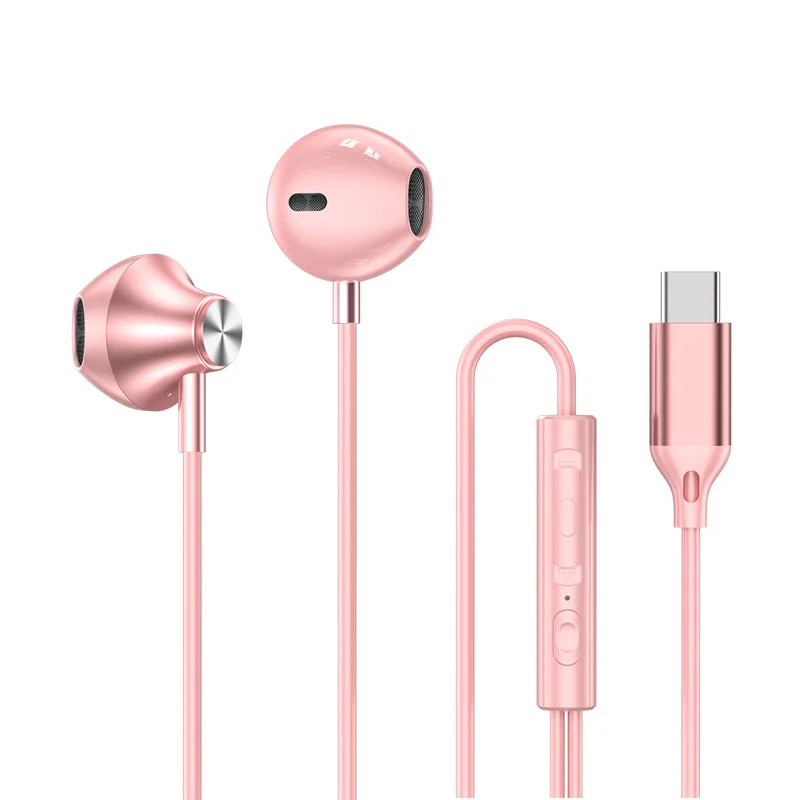 In-ear bedrade hoofdtelefoon HiFi muziek oordopjes Handenvrij oortelefoon Type-C 3,5 mm met microfoon Bedrade oordopjes voor Samsung Xiaomi tabletlaptop