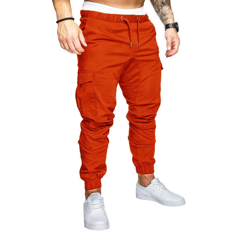 Must-have men's high stretch work pants for spring and summer, summer lace up drawstring pocket harem elastic pants BSD-8811 - Image 5