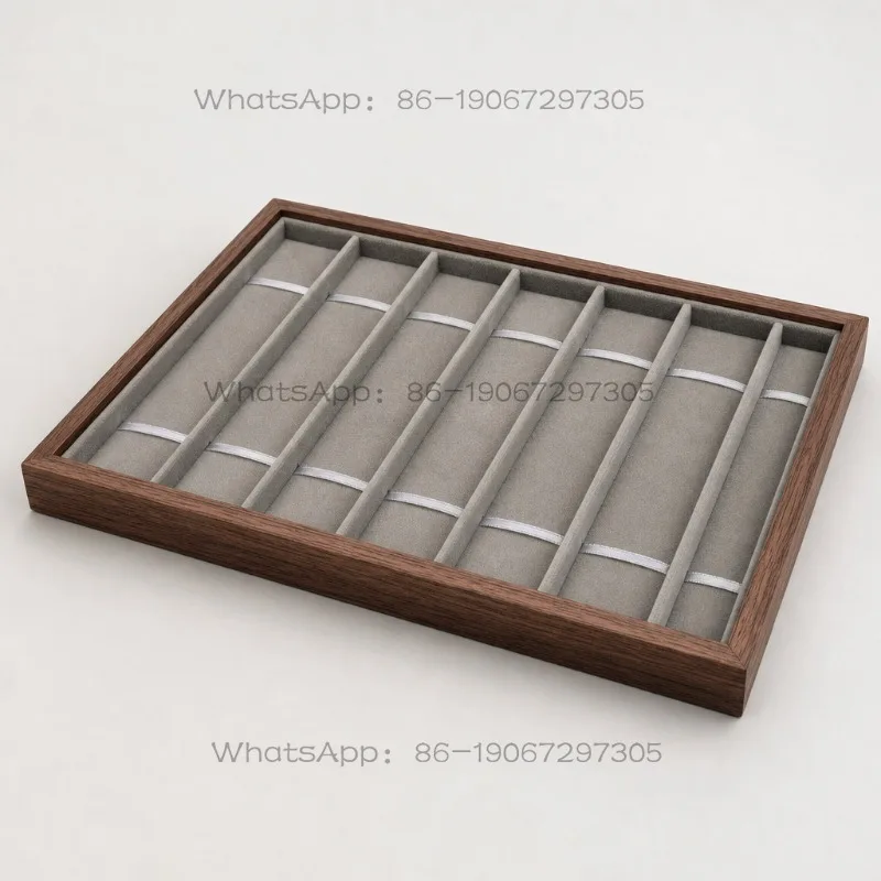 Black walnut pattern wooden 8-position watch display plate 10-position strap display plate necklace bracelet plate