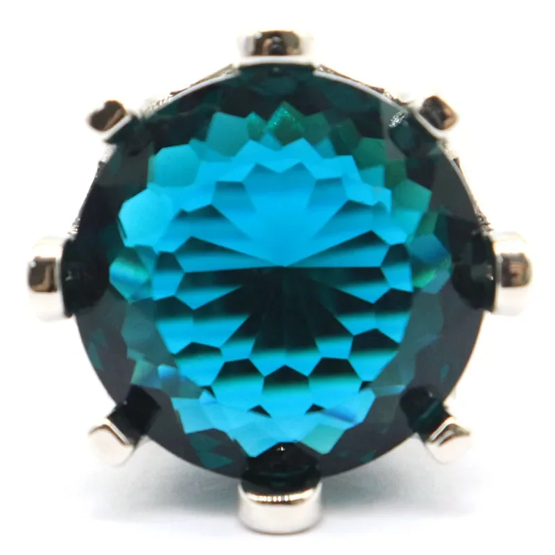 Bagues personnalisées en argent Sterling massif 925, 15g, grande pierre précieuse, Tsavorite verte, grenat, Tanzanite violette, Tourmaline, plusieurs tailles