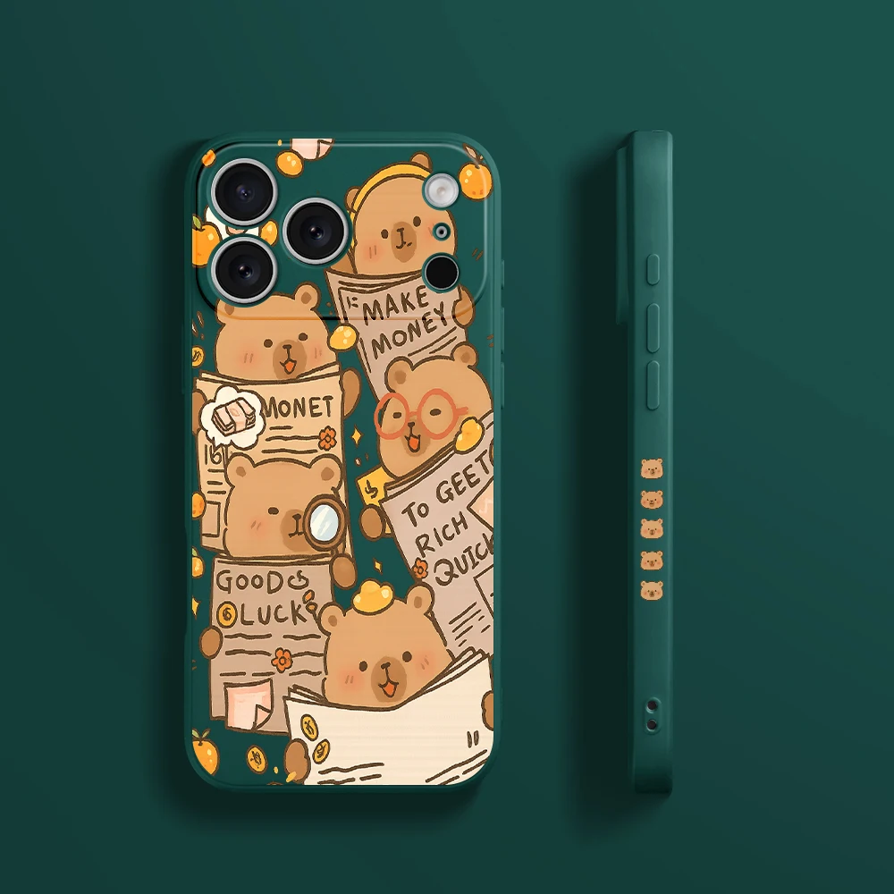 حافظة لهاتف آيفون 17 برو ماكس 17 إير 16 15 14 13 12 11 برو ماكس XS Max7 8 Plus 16e 16 Plus غطاء من البولي يوريثان الحراري