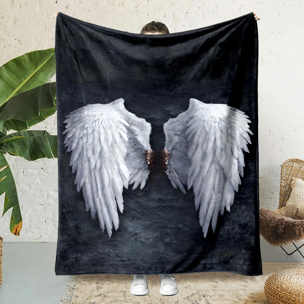 1pc Soft and Warm Pure White Wings Catcher Blanket - Perfect for Sofa, Office, Bed, and Camping - Multipurpose Gift for All Seas