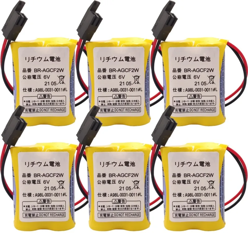 6PCS BR-AGCF2W 6V Programmable Fan System Battery A98L-0031-0011 with Black Plug