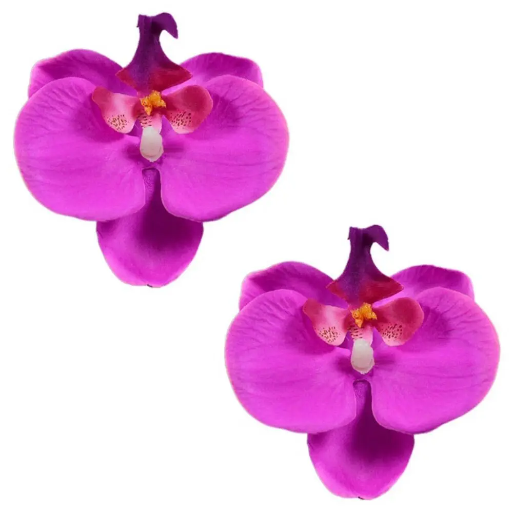 

2 шт. Искусственные цветы-орхидеи в корейском стиле, для скрапбукинга, ручной работы, DIY, 8,5 см