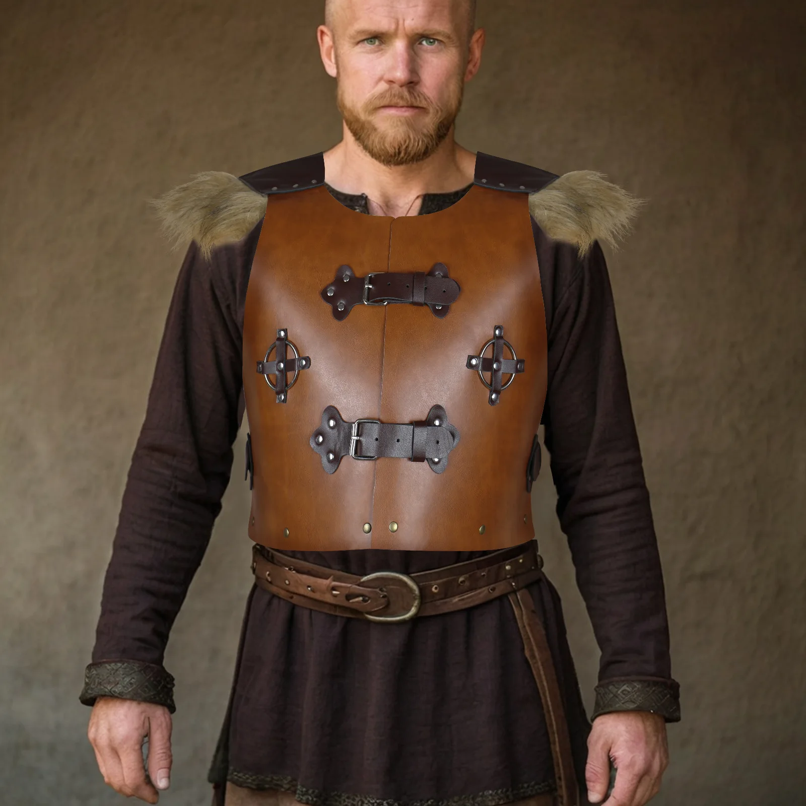 

Европейский средневековый викинг, древний римский воин, задняя броня, регулируемый жилет, броня, реквизит для косплея