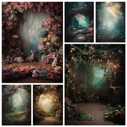 Mehofond Photo Background for Photography Spring Flower Wonderland Newborn Baby Birthday Photozone Oil Painting Backdrop Props