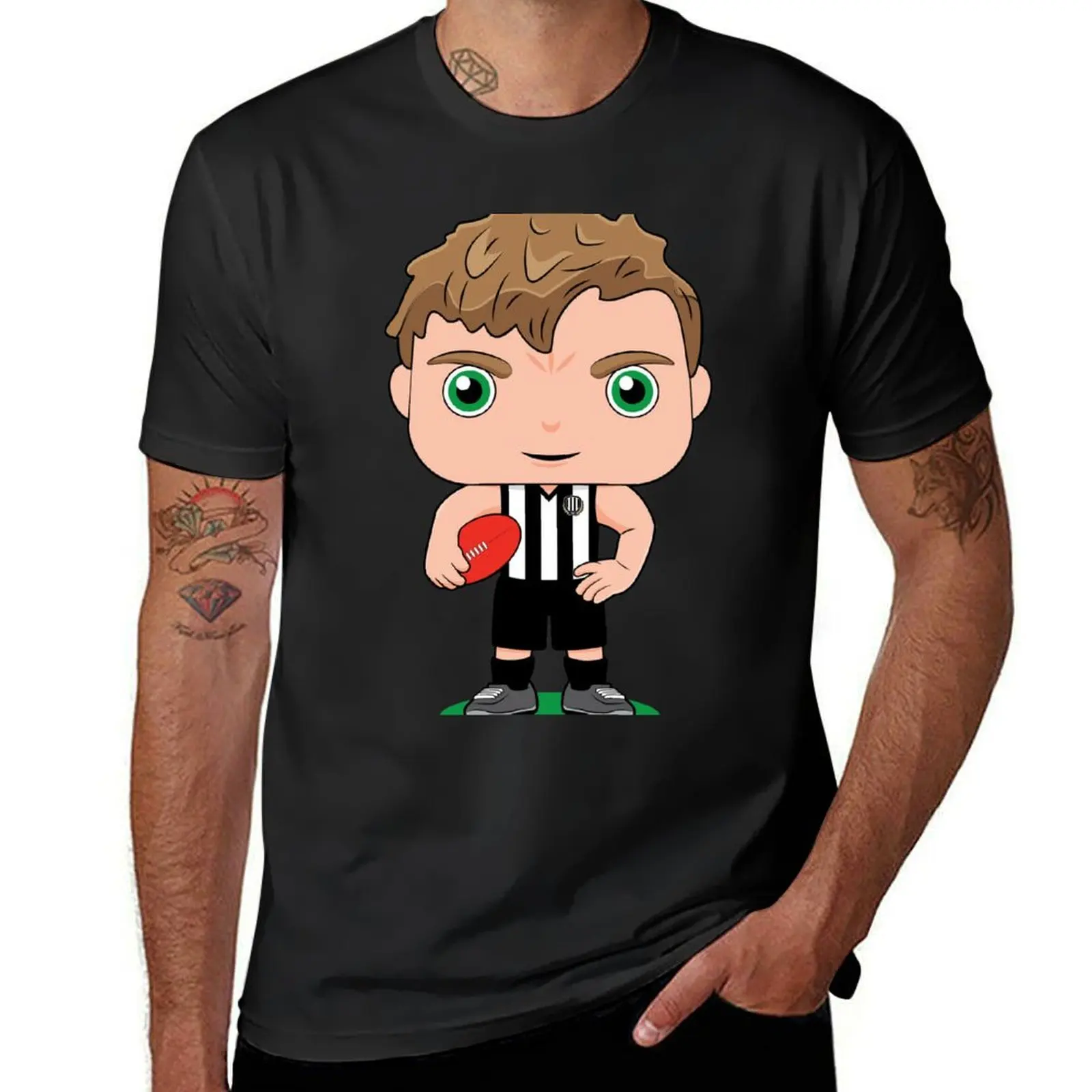 Cute Collingwood Magpies Football Mascot T-Shirt aesthetic clothes vintage clothes blanks tops fitted t shirts for men