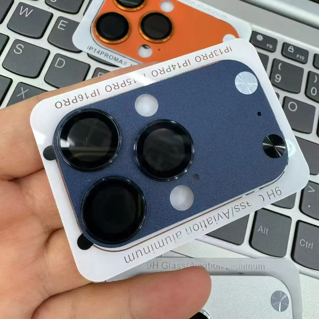 الأصلي كاميرا معدنية درع غطاء وقائي آيفون 14 15 16 برو ماكس تحويل 17 برو ماكس سبائك الزجاج عدسة حلقة غطاء وقائي