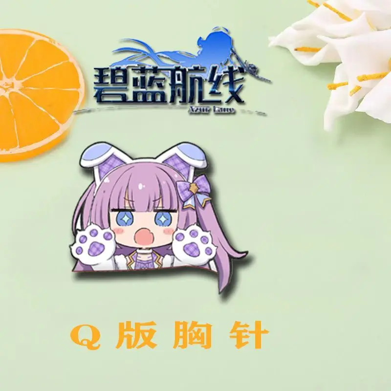 Anime Azur Lane Badge Brooch Pin USS Laffey Clothes Backpack Decoration Lapel Personalized Chest Tag