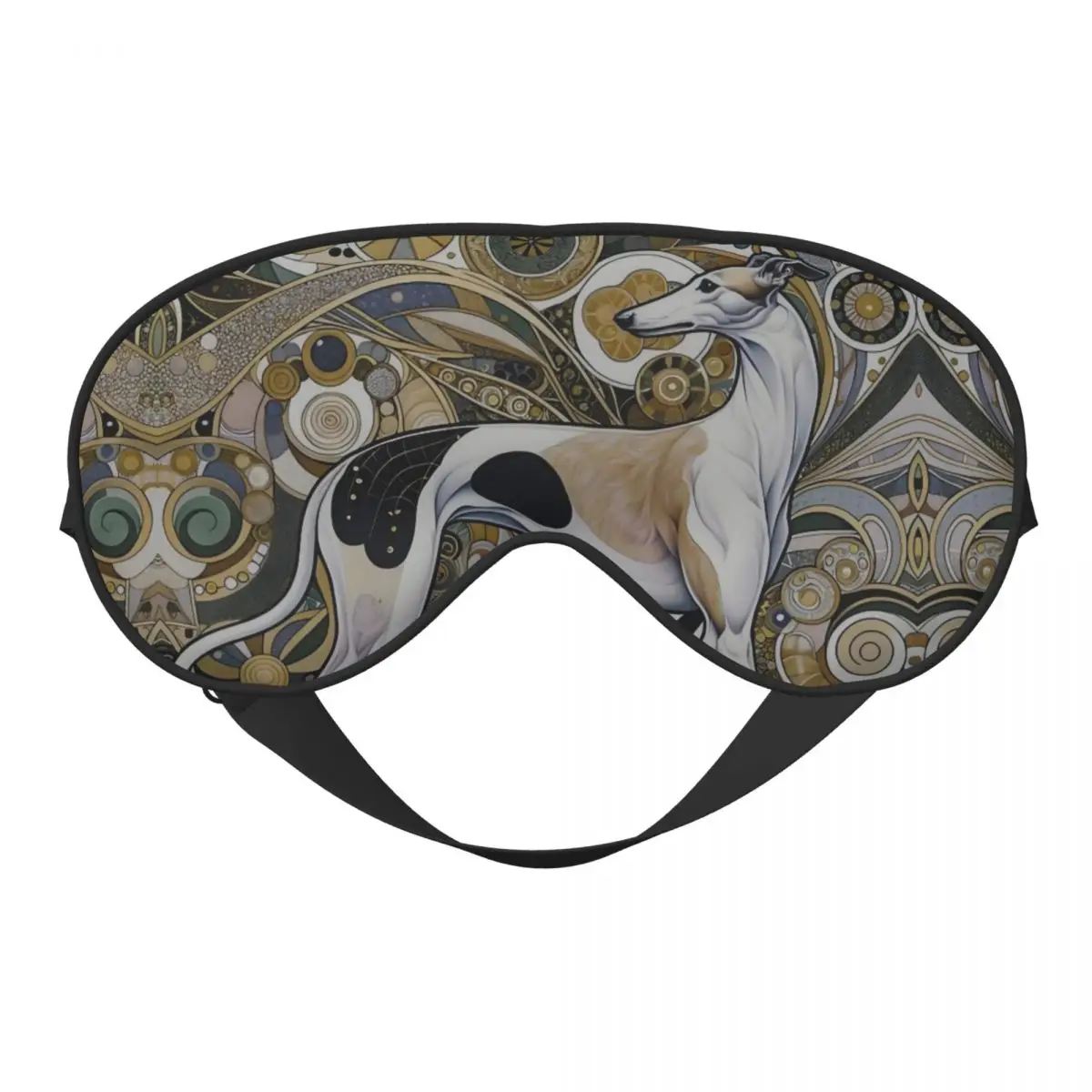 

Custom Amimal Sighthound Greyhound Soft Travel Eye Mask Two Side Blindfolds Creative Whippet Sighthound Block Out Light Eyepatch