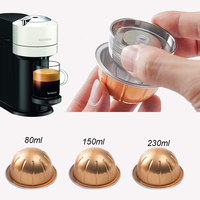 For use only with Nespresso Vertuo Next Vertuoline Reusable Stainless Steel Capsule Refillable Coffee Filter with Original Pod