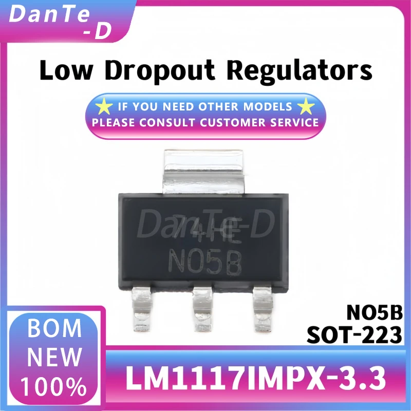 10PCS LM1117IMPX-3.3/NOPB SOT-223 NO5B Linear Regulator IC Original