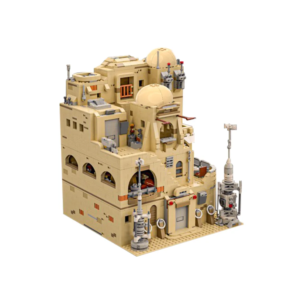 2497 Stuks MOC-183202 Modulaire Mos Eisley Cantina Bouwstenen Middeleeuwse Architectuur Model Baksteen Diy Creatief Speelgoed Kid Cadeau