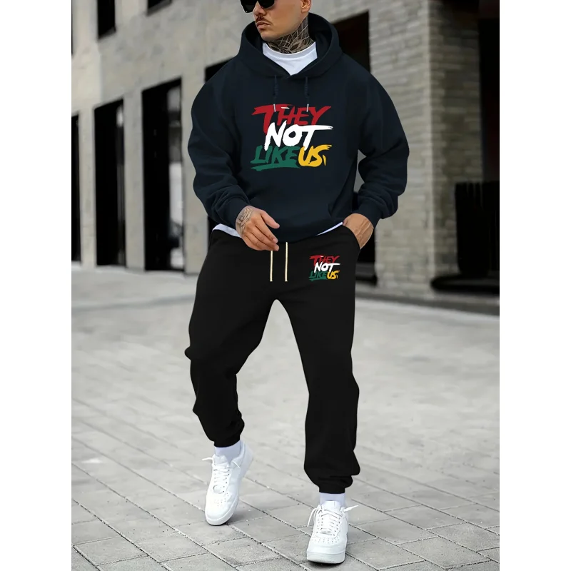 

Men'S Sports Suit - Fashionable Long-Sleeved Hoodie And Casual Jogger Pants Very Suitable For Spring/Autumn Outdoor Activities
