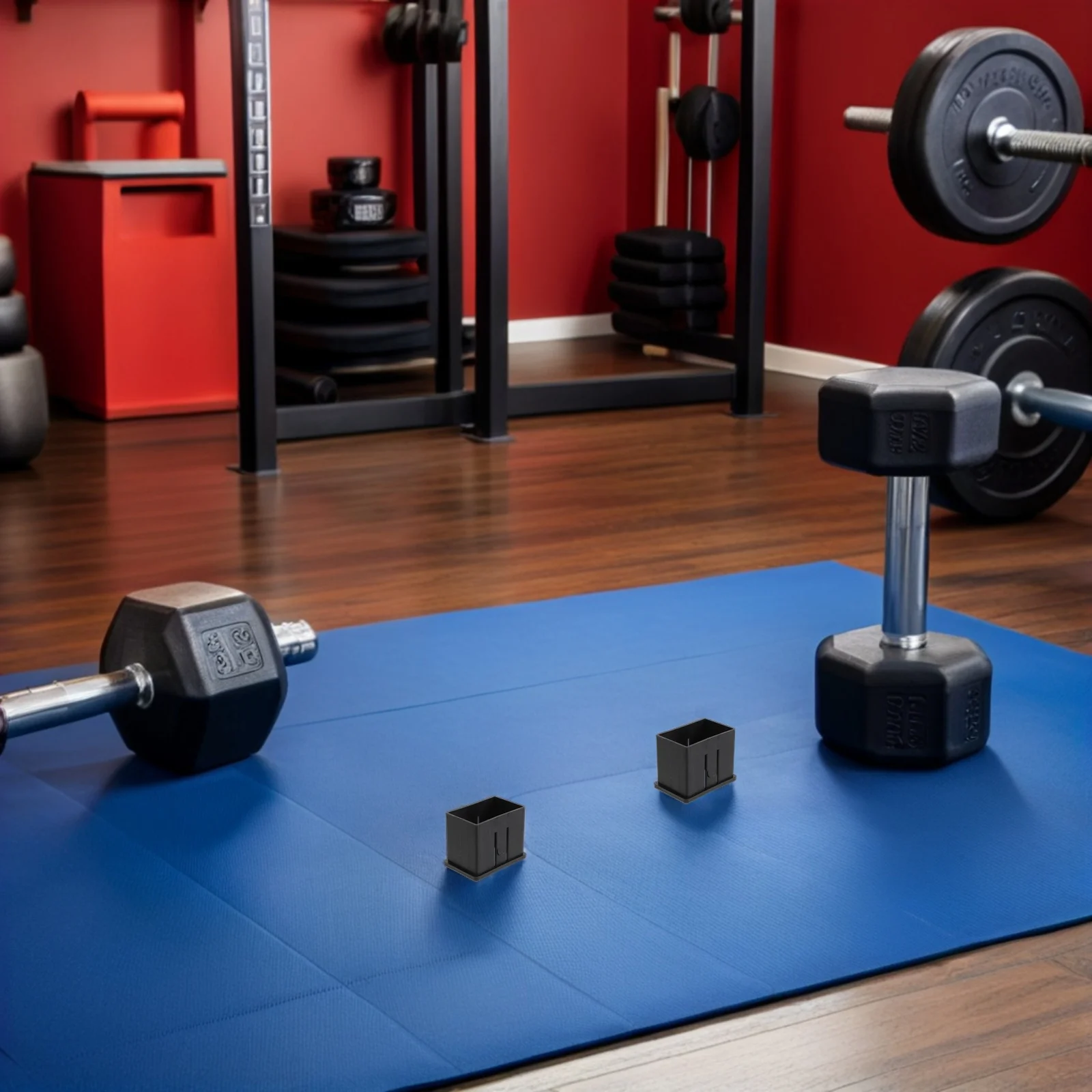 

4Pcs Hollow Square Tube Sleeve 60x40mm to 50x30mm Fitness Plastic Insert Adapter for Gym Equipment Square Black Plastic Plug