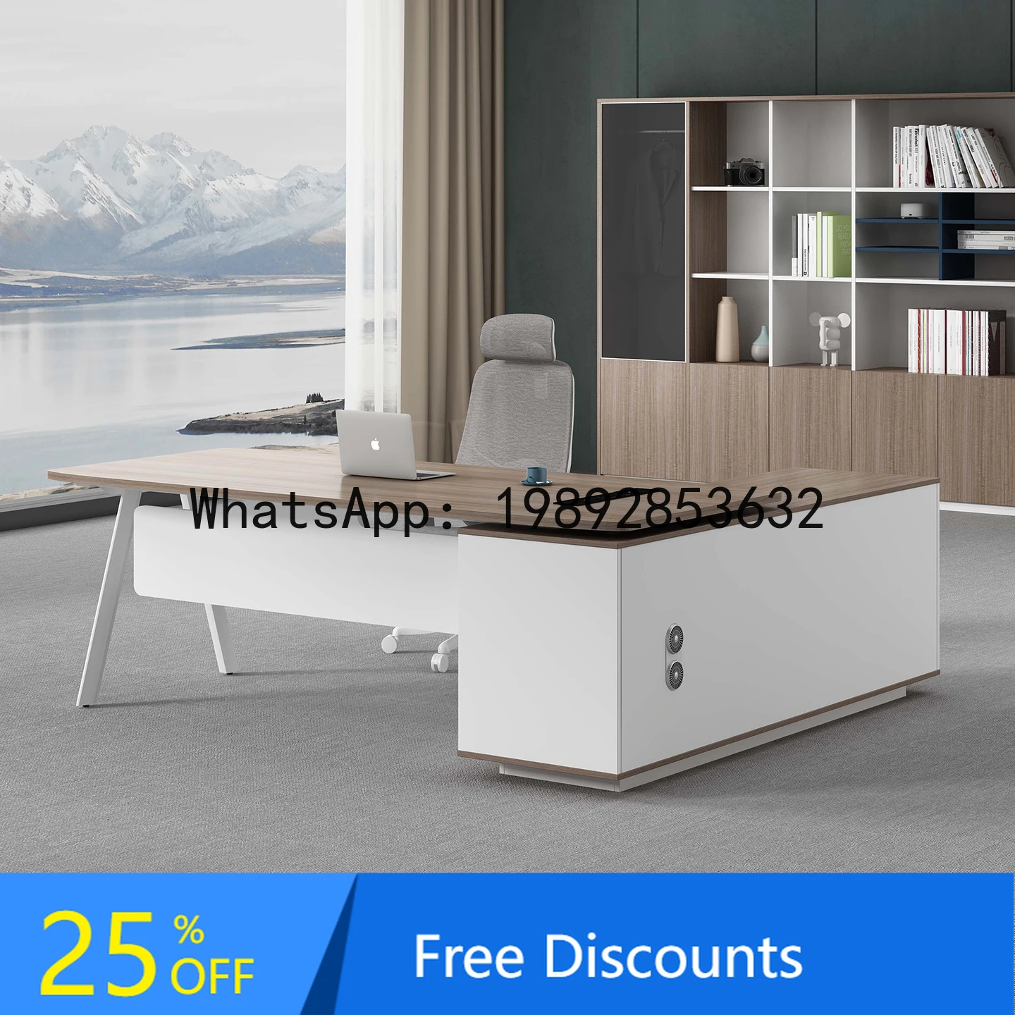 YFY Simple and Elegant Adjustable Executive  Office  and Chair Set Simple Modern Manager  Single  Manager