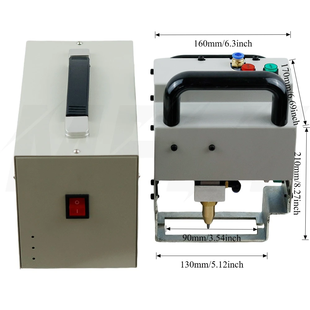 Markeermachine voor VIN-code (90 * 30 mm) Draagbare metalen pneumatische puntpinframe Markeermachine chassis motornummer EU-PLUG