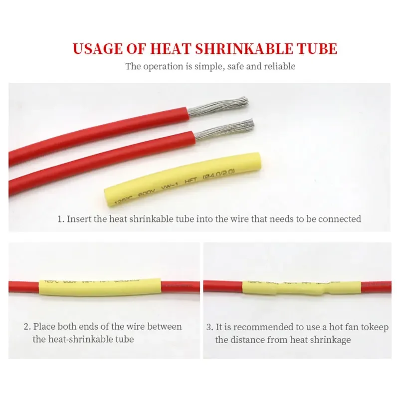 102-750pcs Heat Shrink Tube Kit 2:1 Thermoresistant Wrapping Assorted 3:1 Heat Shrink Tubing Set Wire Cable Insulation Sleeving