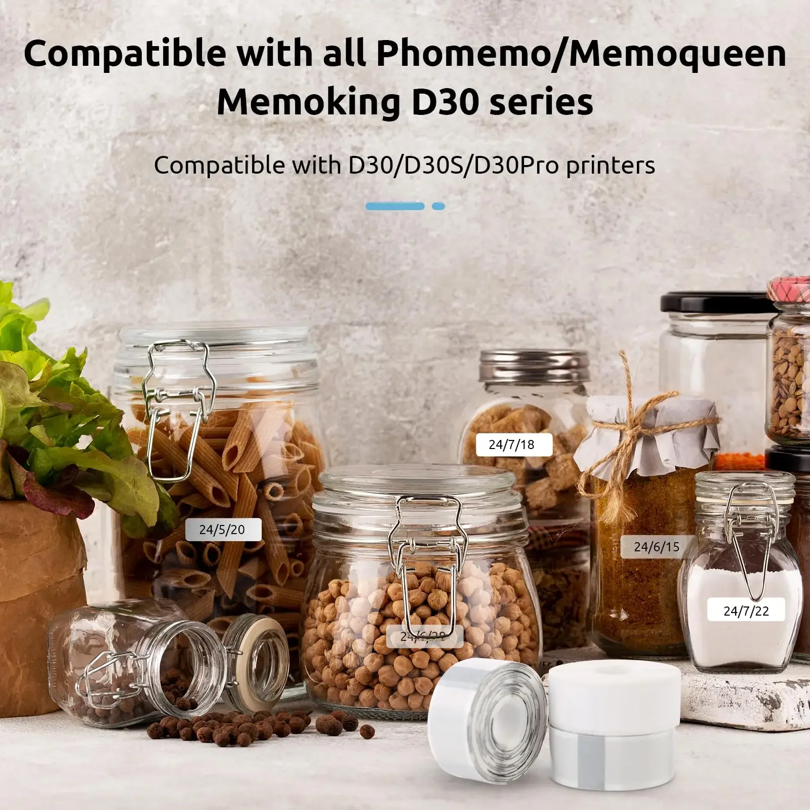 ملصقات حرارية شفافة مقاس 0.47 بوصة × 1.57 بوصة عالية الجودة 160 قطعة/لفة متوافقة مع صانعي الملصقات D30 للوازم المكتبية