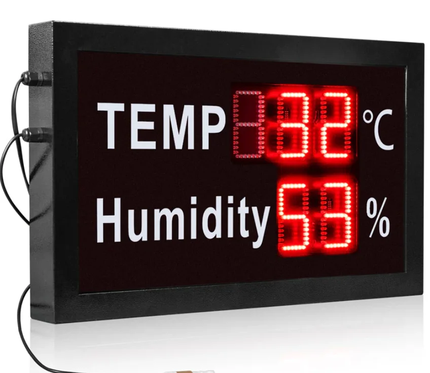 Waterproof LED Advertising Display Screen for Outdoor Indoor Time Temperature & Date Signs with Multi-color Options