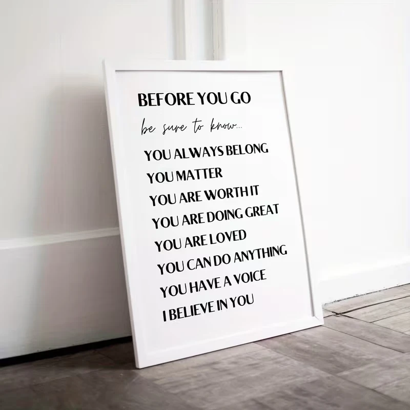 Modern Before You Go Inspirational Quotes Wall Art Print Canvas Painting Poster Picture For Living Room,Bedroom Home Decor