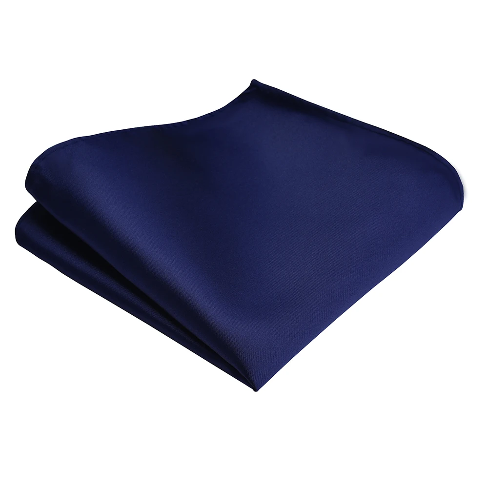 RBOCOTT Herenmode Gladde Waterdichte Zijden Zakdoeken Effen Zakken Vierkante Zakdoek Rood Zwart Blauw Bruiloft Zakdoeken Cadeau