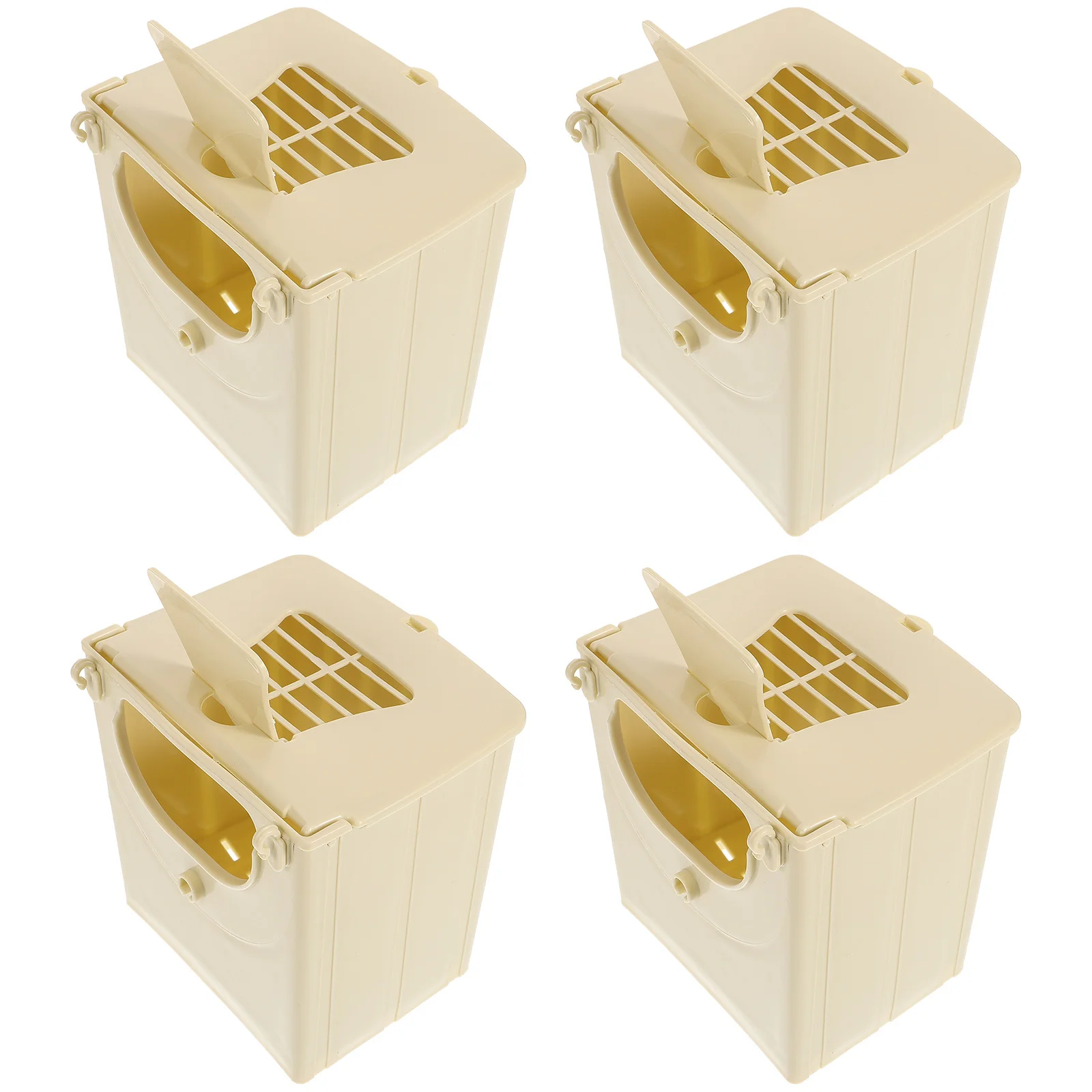 

4Pcs Hanging Bird Breeding Box Smooth Plastic Nesting Case for Pet Parakeet Finch Small Parrot Convenient Cleaning Indoor