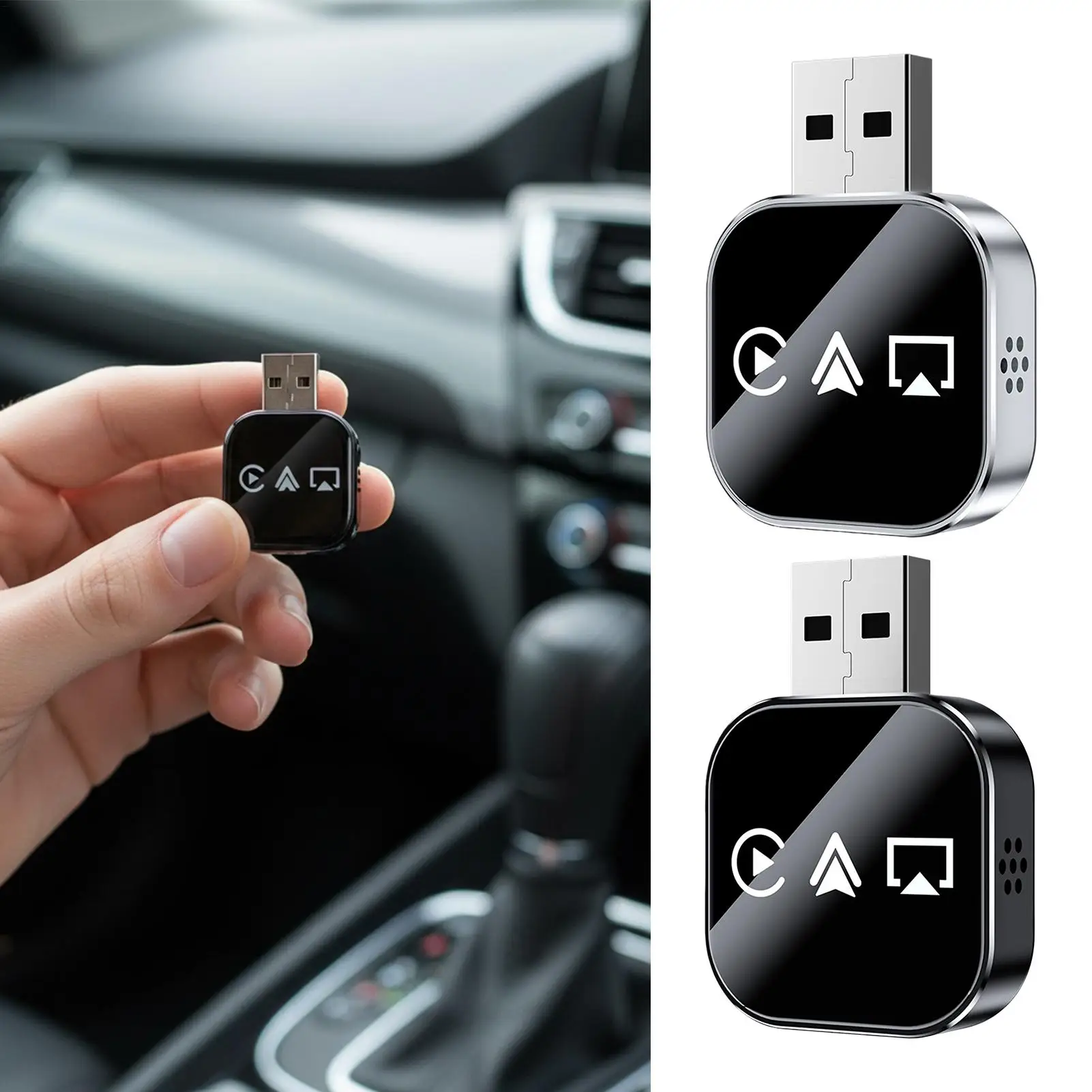 Car Display Video Adapter Plug and Play Converter Wireless Mirror Phone to Car Screen for Daily Commuting Long Distance Travel