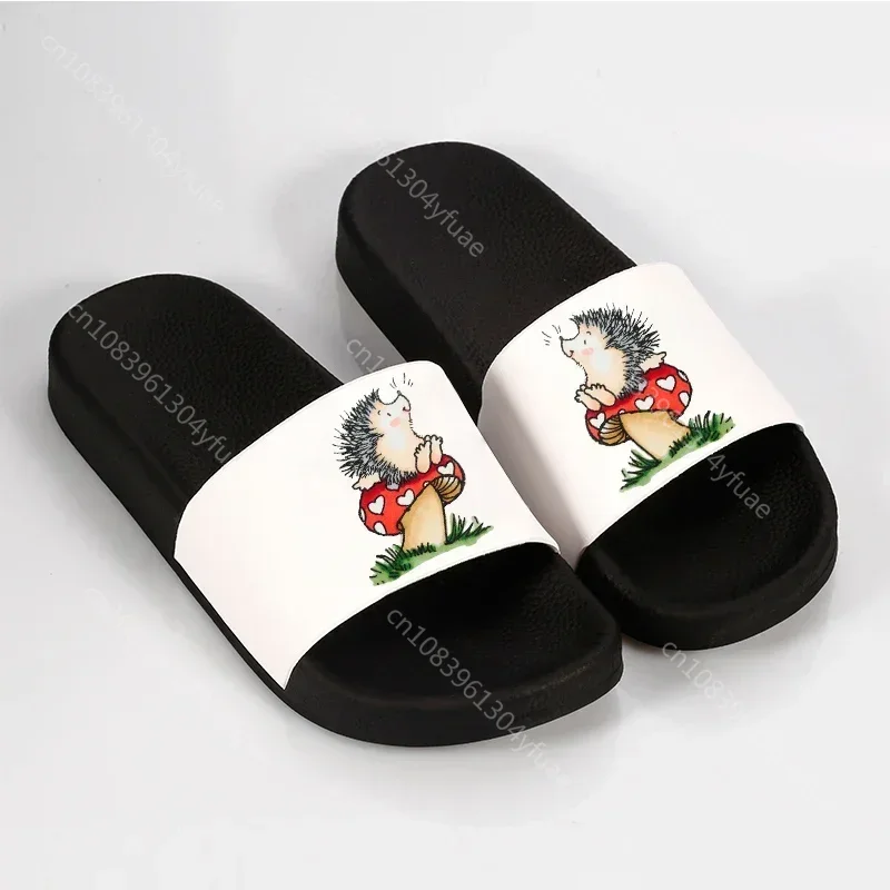 Cartoon Cute Fun Hedgehog Women Slippers Non-slip Home Indoors Slippers Bathroom Flip Flops Beach Sandals Summer Slippers Ladie