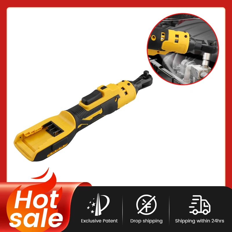 

Hot sale Electric Ratchet Wrench 220N.M Cordless Driver 3/8Inch Impact Removal Screw Nut Power Tools For Dewalt 18V 20V Battery