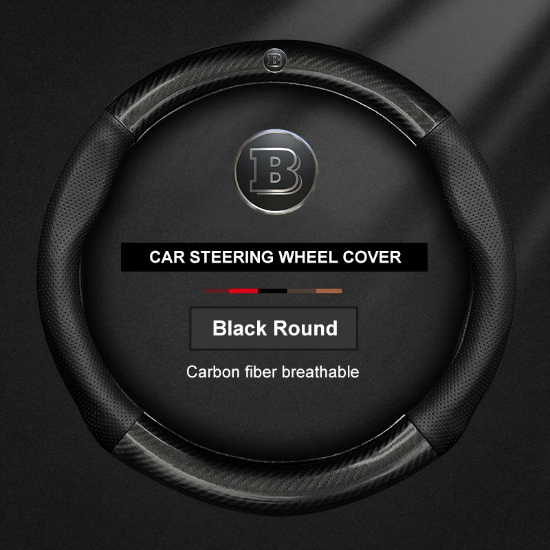 

Car Steering Wheel Cover For BRABUS A B C E S L V G Class G350 G500 G550 G700 G800 G900 SLS GLE GLB GLK G63 CLS GLB GLS GLA EQC