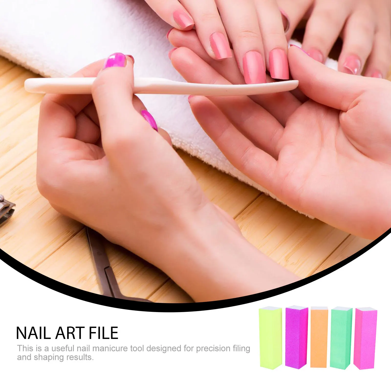 

10Pcs Nail Art File Manicure Polishing Block Practical Safe Growth Shaping Tool Nail Art File Manicure Tool Women Gift