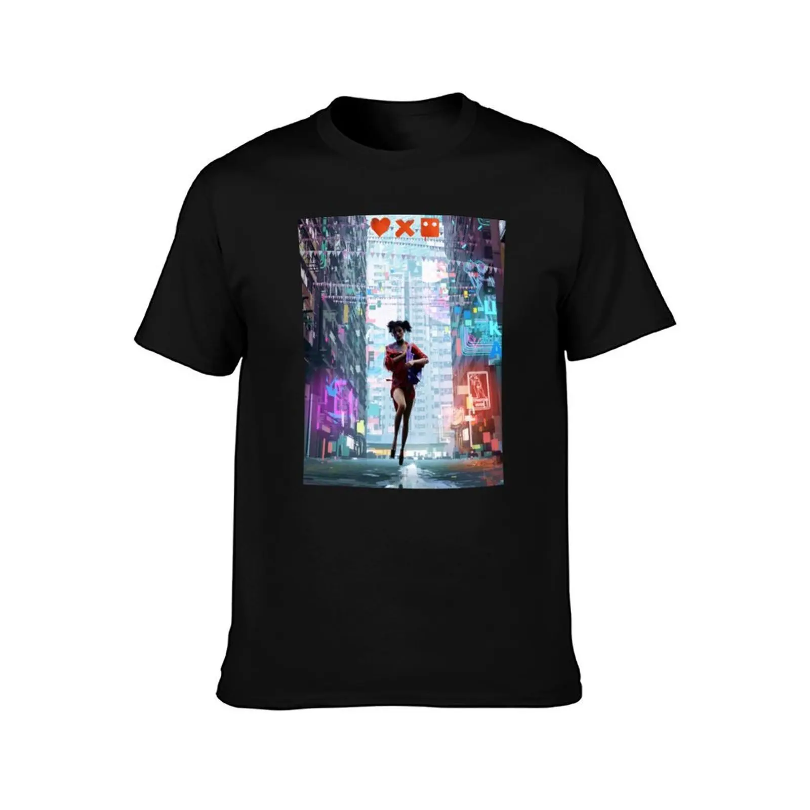 Love Death And Robots The Whitness T-Shirt, Summer Casual Cotton Tee, Oversized Streetwear Tops, Vintage Graphic Print