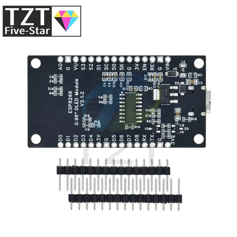 NodeMCU ESP8266 V3 Development Board With 0.96 Inch OLED Display CH340 ESP-12F WiFi Module TYPE-C USB For Arduino/Micropython